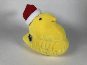 MTY International Plush Peeps Yellow Santa Hat Christmas Beanie 5” 2014  - Picture 1 of 11