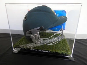 Signed David Warner Australia Cricket Helmet - Proof COA - Picture 1 of 3