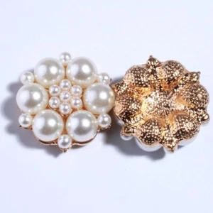 15PCS Rhinestone Embellishment Metal Alloy Buttons For Shoes Decoration  - Picture 1 of 2