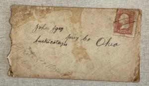 Estampilla de Washington Buckeye Cottages Ohio de 1867 con cubierta de la Unión de Estados Unidos + contenido de la carta - Imagen 1 de 4