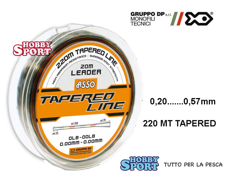 FILO ASSO TAPERED CONICO 220 MT MULTICOLOR  0,20- 0,57 MM SURFCASTING - Immagine 1 di 1