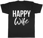 Happy Wife Damski Damski Małżonek Małżonek T-shirt Koszulka