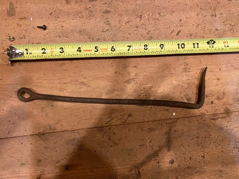 Antique Wrought Iron Latch Hook Gate Barn Shed Door 10" Cover
