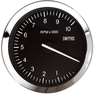 Smiths Classic Motorsport Tachometer / Rev Counter 100mm 0-12K RPM Chrome Bezel - Picture 1 of 1