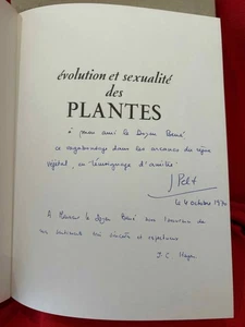 PELT & HAYON- Évolution et sexualité des plantes. 1970. Envoi de l'auteur. - Picture 1 of 8
