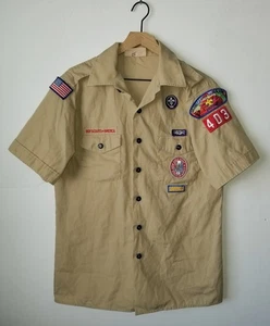 Boy Scouts Uniform Shirt BSA #403 Vintage Insignia Scout USA Youth Boys Size XL - Picture 1 of 4