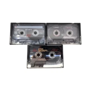 Three Vtg Blank Cassettes in Cases - Picture 1 of 2
