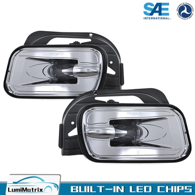 2 шт светодиодных противотуманных фар хромированные лампы для Dodge Ram 1500 2009-12 Ram 2500 3500 2010-18 - Изображение 1 из 4