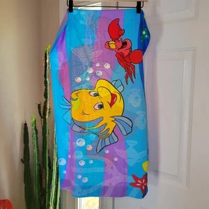 Die kleine Meerjungfrau lebendig bedruckt 1998 Kissenhülle Flunder Sabastian Disney - Bild 1 von 8