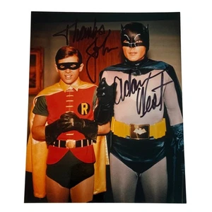 Adam West Signed Batman 8x10 Photo w/ Robin Autograph 1966 TV Series Original - Picture 1 of 6
