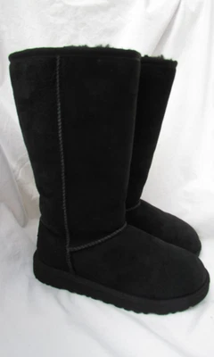 UGG AUSTRALIA Black Kid's Suede Classic Tall Boots Black 5229-K Youth Size 4 - Image 1 of 4