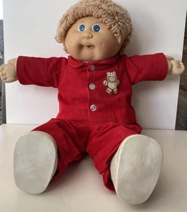 Vintage 1982 Coleco Cabbage Patch Kids Doll BoyBlonde Blue Eyes w/Outfit & Shoes - Picture 1 of 13
