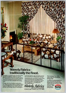 1977 Print Ad Waverly Fabrics Traditionally the Finest Claiborne Romantic Print - Picture 1 of 1