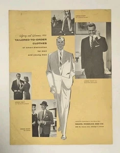 Sears Roebuck 1956 Tailored to Order Men's Clothes Brochure w/fabric swatches - Picture 1 of 12
