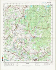Russische sowjetische Militär topographische Karte - BORKOVITSI (Weißrussland), 1:100K, 1987 - Bild 1 von 6