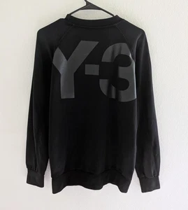 Adidas Y-3 Sudadera con Logotipo Trasero Para Hombre Talla Grande Negra Estampada Cuello Redondo Pullover - Imagen 1 de 9