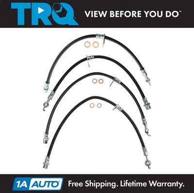 Juego de mangueras de freno delanteras y traseras TRQ para 05-12 Toyota Avalon 07-11 Camry Foto 1 de 4