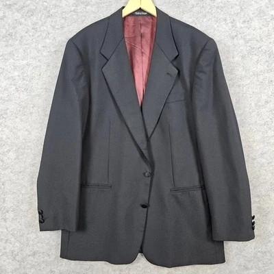 Kasper Macy's мужской чисто шерсти костюм куртка Blazer сделано Канада размер 44L черный недостатки - Изображение 1 из 4