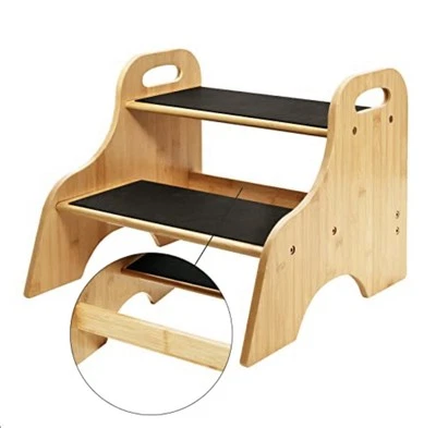 Ollieroo Bamboo 2 Step Stool, Heavy Duty with Non-Slip - A0110 - Image 1 of 4