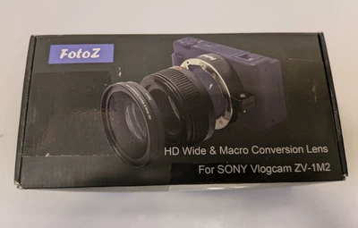Lente de conversión macro y ancha FotoZ 49 mm 0,75x para Sony ZV-1M2 ZV-1 Foto 1 de 2