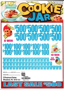 Pull Tab Tickets - Jar Tickets - Game - Cookie Jar - Picture 1 of 2
