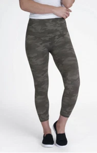Spanx Leggings Size Small Camo Gray Look At Me Now Seamless Cropped Stretch - Picture 1 of 11