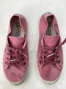 Scarpe da ginnastica Natural World Eco Friendly 100% cotone biologico rosa stringate taglia 4 - Foto 1 di 5