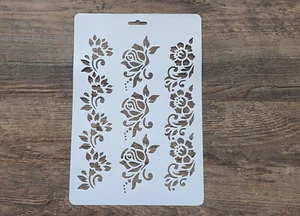 Plantillas flores zarcillo ST-1010758 adornos tatuaje de pared plantilla vintage - Imagen 1 de 5