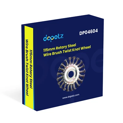 Rotary Steel Wire Brush Twist Knot Wheel Brush For Angle Grinder 115mm / 4.5" - Image 1 of 4