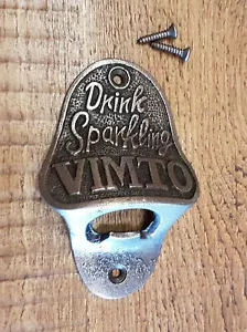 Gusseisen Wandmontage Vintage Antiker Stil Flaschenöffner GETRÄNK FUNKELND VIMTO - Bild 1 von 4