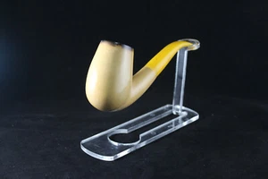 Large Bowl Lee Van Cleef Half Bent Meerschaum Pipe, Unsmoked Pipe - Picture 1 of 12