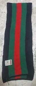 VINTAGE MADE IN ITALY GUCCI BLACK/GREEN/RED LONG SCARF AMAZING!!! - Picture 1 of 8