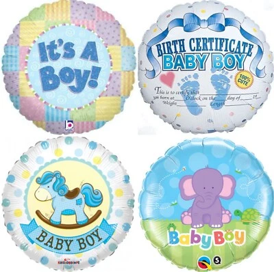 男宝宝 18 英寸气球蓝色 It's A Boy Foil Mylar 婴儿淋浴派对气球 A — 第 1/4 张图片