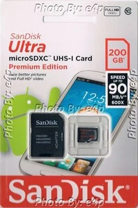 SANDISK ULTRA 200GB MICROSDXC UHS-I CARD 90MBS SDSDQUAN-200G-G4A SEALED RETAIL!! - Picture 1 of 6