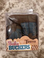 Baby Buckers Twister Size 3 6 To 9 Months Black And Brown Cowboy Boots