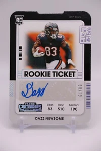 Dazz Newsome 2021 Panini Contenders Rookie Ticket Variation Auto #'d /83 - Bears - Picture 1 of 2