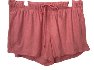 ATHLETIC WORKS MOISTURE WICKING DESERT PEACH KNIT GYM SHORTS Pockets Sz L - Picture 1 of 7