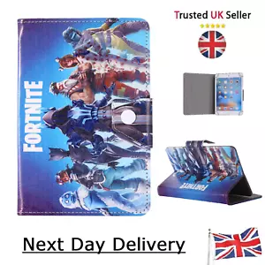 Blue Fortnite Case - kids Boys Teen Cover for 7" 8 " 9.7 " 10 " inch Tablet Size - Picture 1 of 8