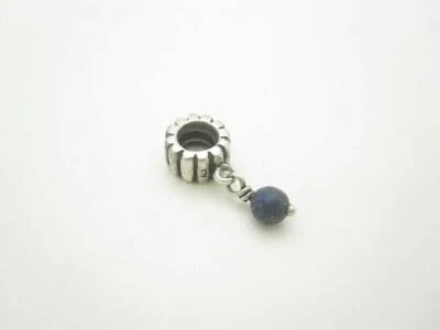 Pandora Sterling Silver Blue Round Dangle Charm - Image 1 of 2