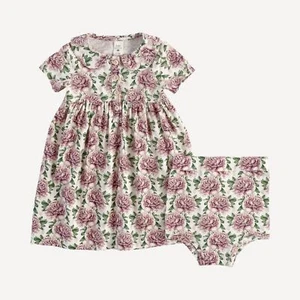 NUEVO CON ETIQUETAS Kate Quinn Henley Burbuja Peter Pan Peonía Vestido Bloomer Set 0-3m - Imagen 1 de 1
