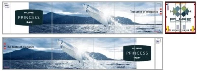 Nuova Grafica Pure-Princess adesiva per rimorchi frigo Herpa 1/87. - Immagine 1 di 2