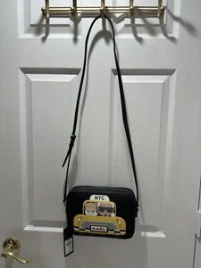 Bolso Bandolera Karl Lagerfeld Paris Maybelle Taxi NYC Cuero Negro Precio de venta sugerido por el fabricante $178 - Imagen 1 de 11