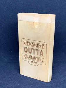2020 QUARANTINE ONE HITTER STASH PIPE TOBACCO BOWL 4" DUGOUT BOX STRAIGHT OUTTA - Picture 1 of 12
