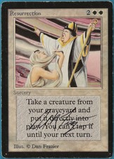 Resurrection Beta HEAVILY PLD White Uncommon SIGNED CARD (208265) ABUGames