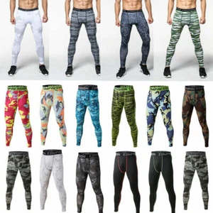 Pantalones ajustados de compresión térmica para hombre Leggings largos Gimnasio Pantalones deportivos - Imagen 1 de 15