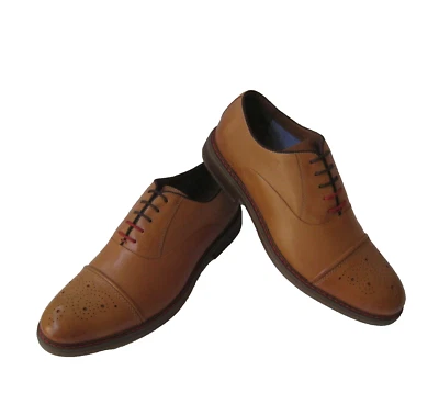 STAFFORD PUNTERA PUNTERA CUERO TOSTADO OXFORDS HOMBRE TALLA US 13M LO ÚLTIMO GRATIS S/H Foto 1 de 4