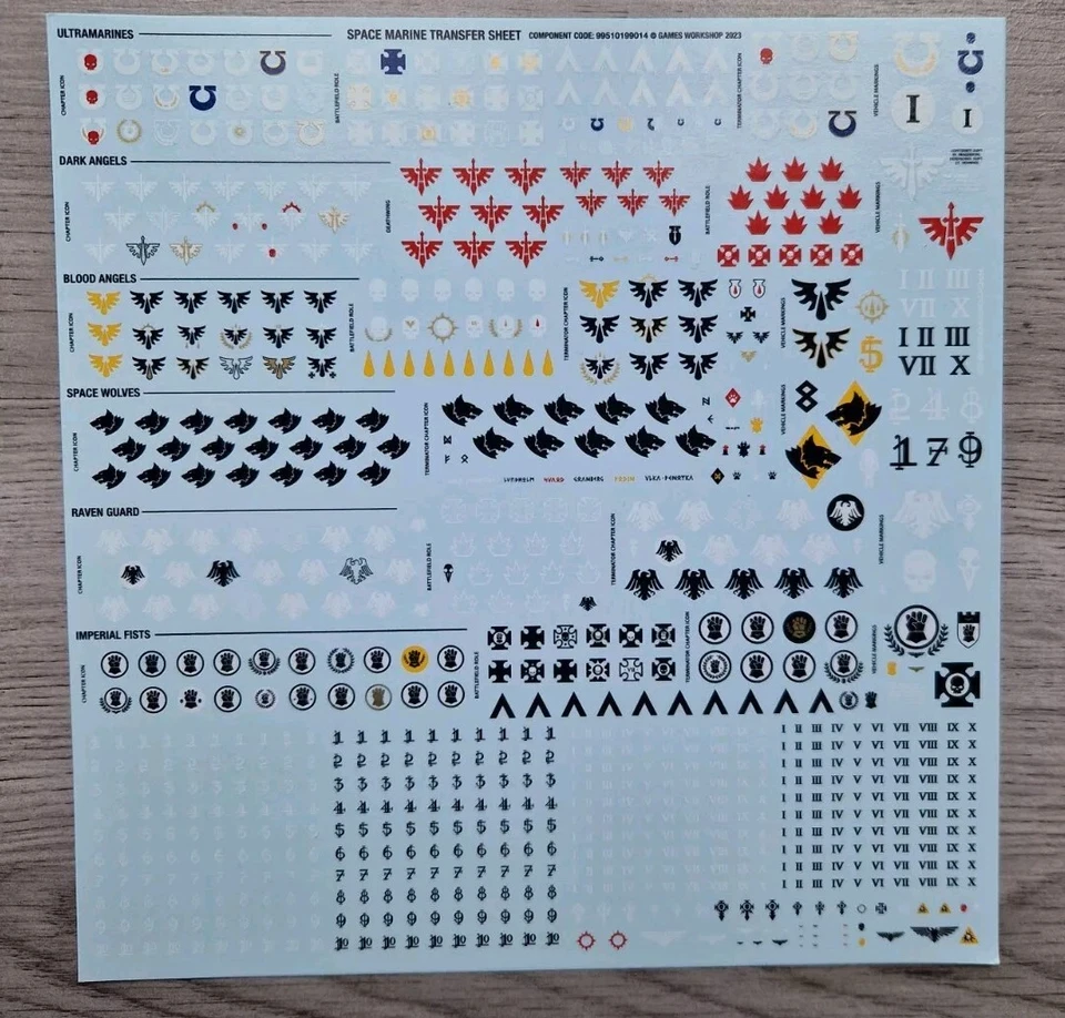 Leviathan Transfer Sheet Warhammer 40,000 40K Space Marine Decals