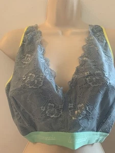 Lemonade Dolls Picot Lace Trilogy Fuller Cup Bra 40 FF/GG Denim Blue - Picture 1 of 13