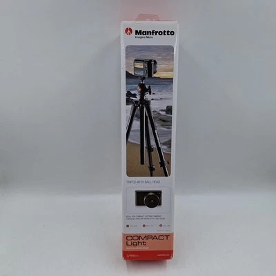 Aluminum 4-stage 51"  Tripod Kit W/ BALL HEAD  MANFROTTO Compact  NEW - Image 1 of 4