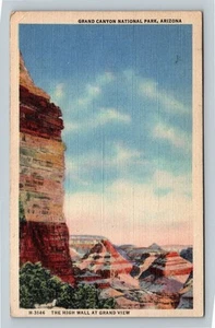 GrCanyon National Park AZ High Wall GrView Arizona c1947 Vintage Postcard - Picture 1 of 2